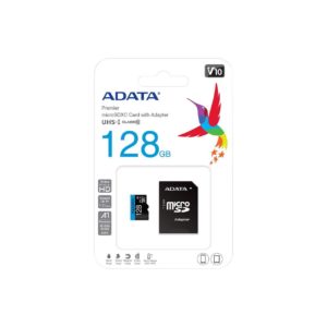 Карта памет 128GB microSD ADATA Premier V10+ адаптер AUSDX128GUICL10A1-RA1-image