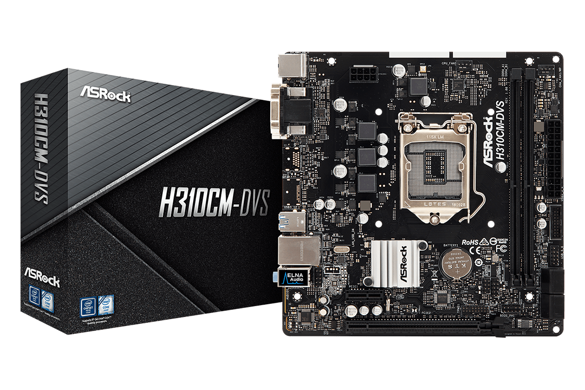 Дънна платка Mainboard ASRock H310CM-DVS s.1151 за Intel процесори komputrimladost.com