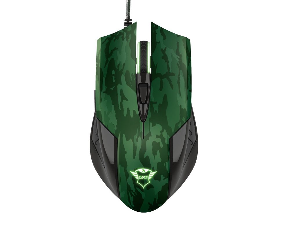 Мишка геймърска TRUST GXT 781 RIXA CAMO USB с подложка Компютри Младост--