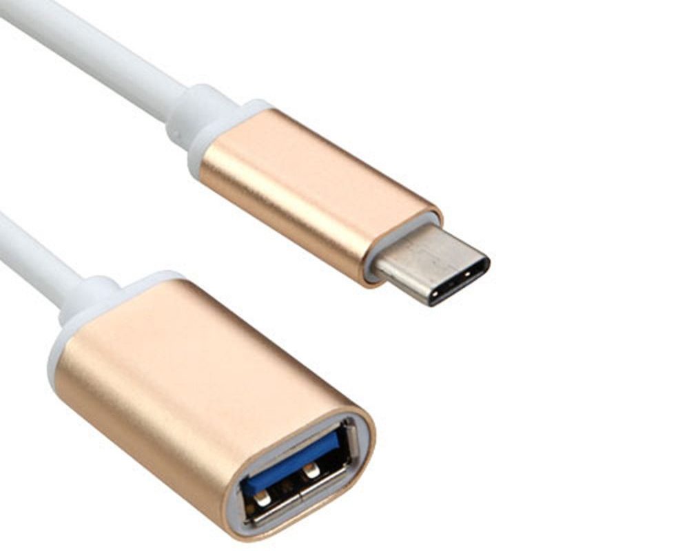 Кабел USB Type-C към USB 3.0 (женски) Detech 0.17м. Компютри Младост