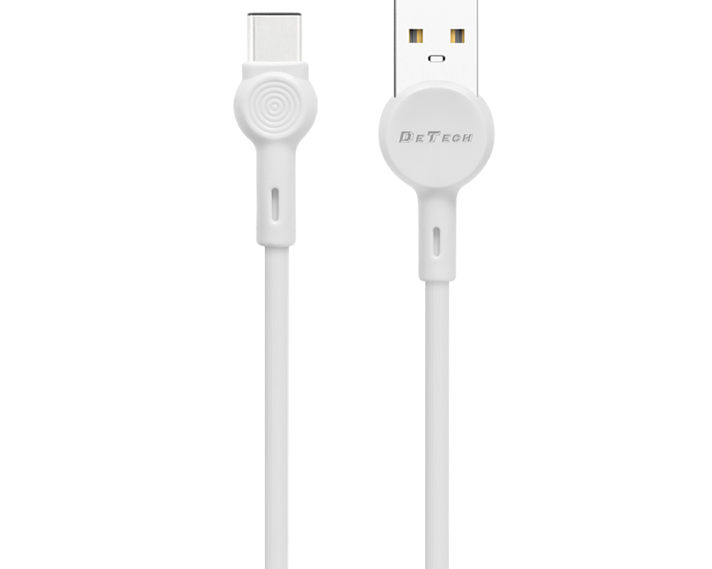 Кабел USB Type-C към USB 3.0 (мъжки) Detech 1.0м. 2.4A Компютри Младост