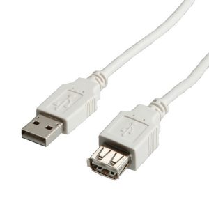 Кабел USB женски към USB мъжки Roline Value 1.8м. удължителен-image
