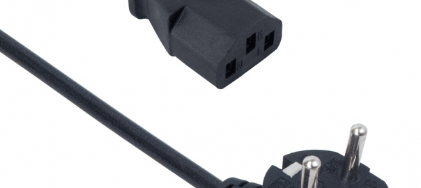 Кабел захранващ 220V за компютърмониторпринтер DeTech 3.0м 3-пинов Компютри Младост