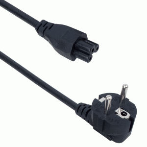 Кабел захранващ към адаптер за лаптоп 220V DeTech 1.5м 3-пинов-image