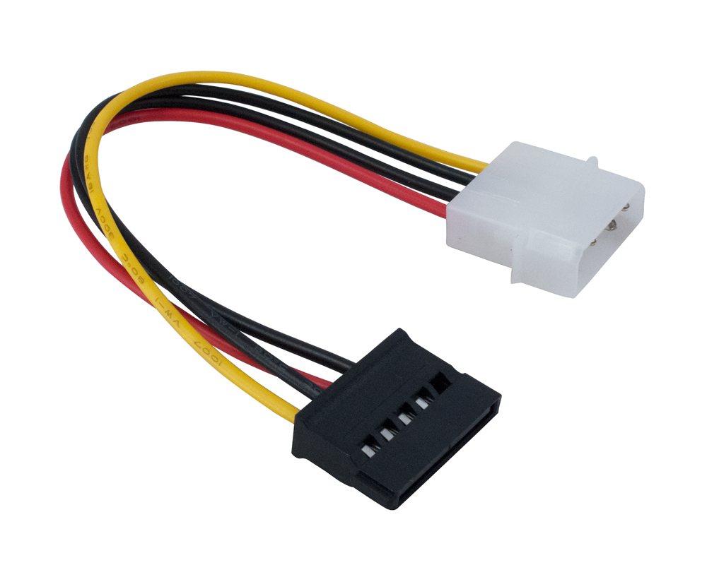 Кабел захранващ за твърд диск HDD Molex към SATA Detech 0.15м. Компютри Младост