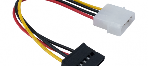 Кабел захранващ за твърд диск HDD Molex към SATA Detech 0.15м. Компютри Младост